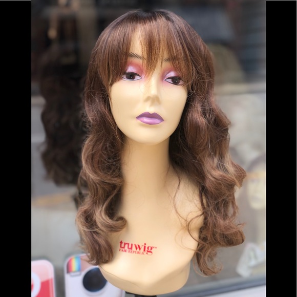 Deep Wave ombré long Lacefront Bangs wig 2020 main image 6